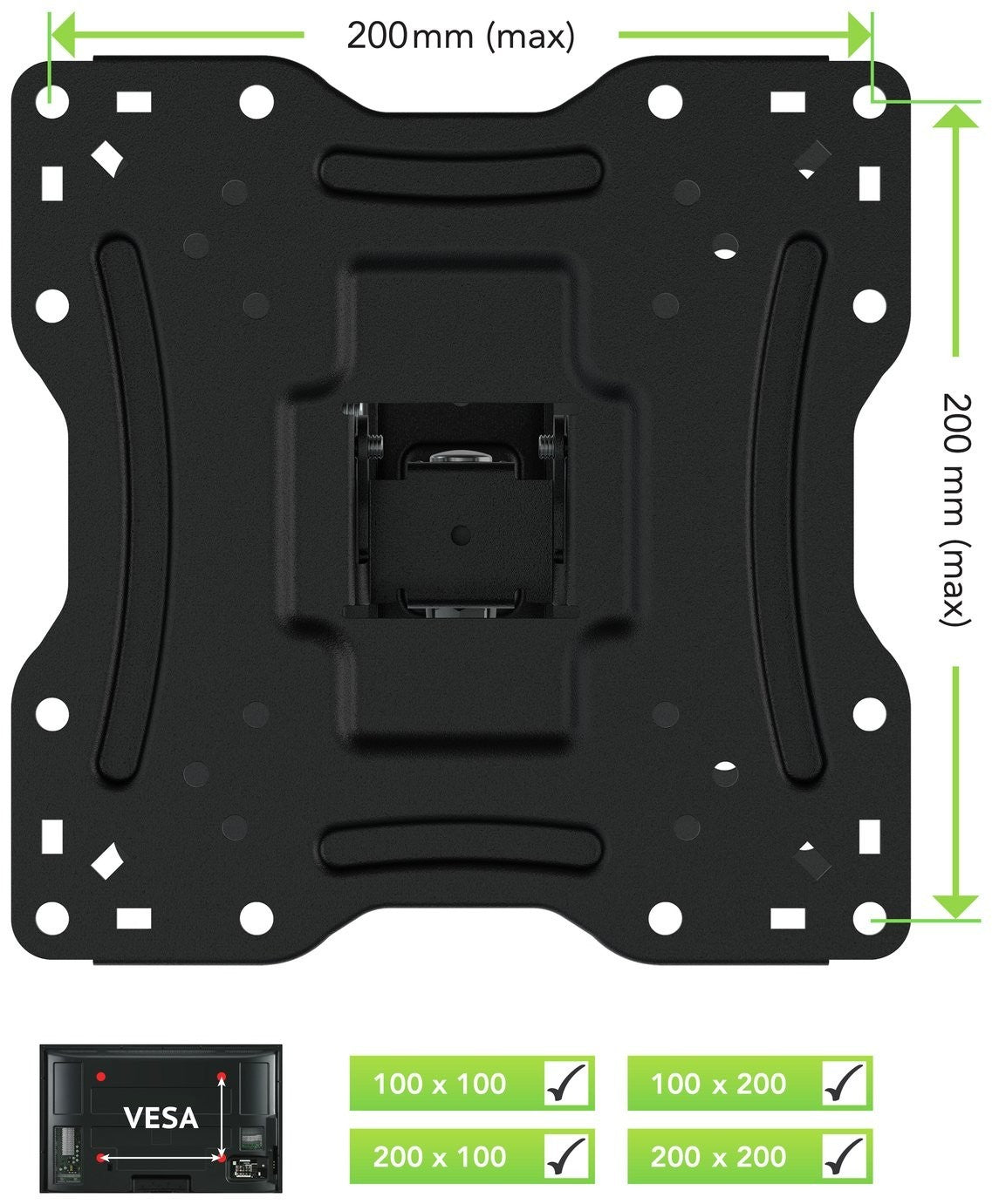 AVF TV Wall Bracket Standard Multi-Position 43 Inch Wall Mount AAL223 9408586