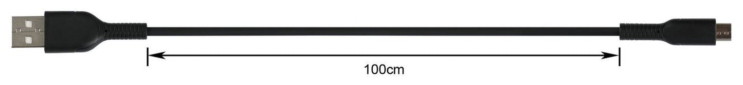 1m Micro USB Cable - Black