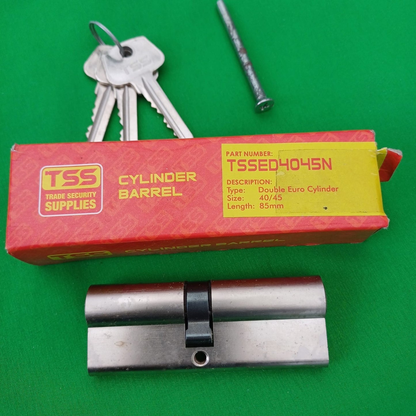 TSS Cylinder Barrel Lock & 3 Keys 40mm/45mm 85mm