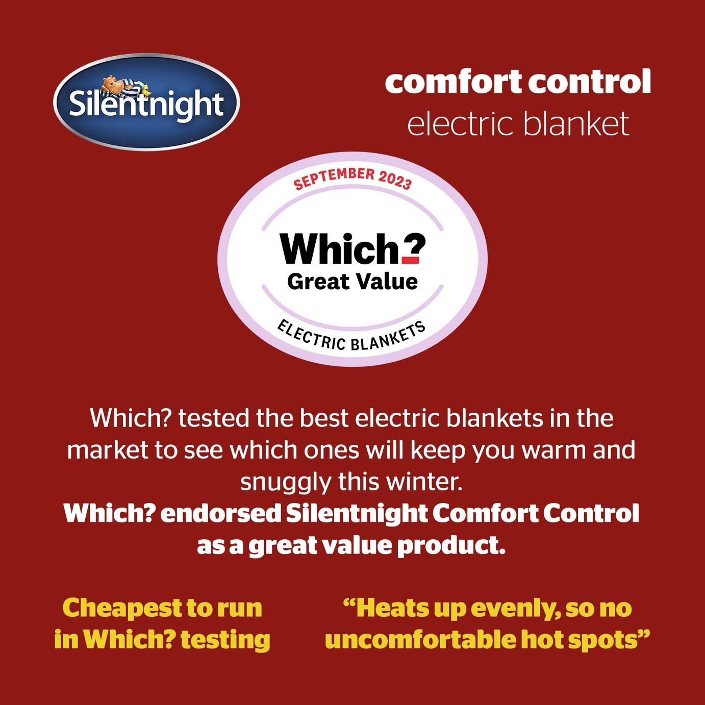 Silentnight Comfort Control Electric Underblanket - Single