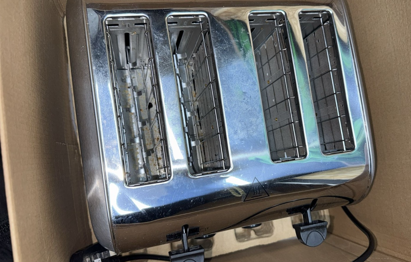 Cookworks Pyramid 4 Slice Toaster - Stainless Steel