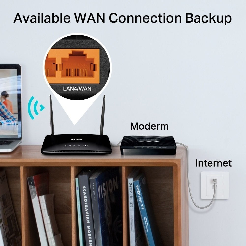 TP-Link Archer MR200 AC750 Dual Band 4G LTE SIM Wi-Fi Router