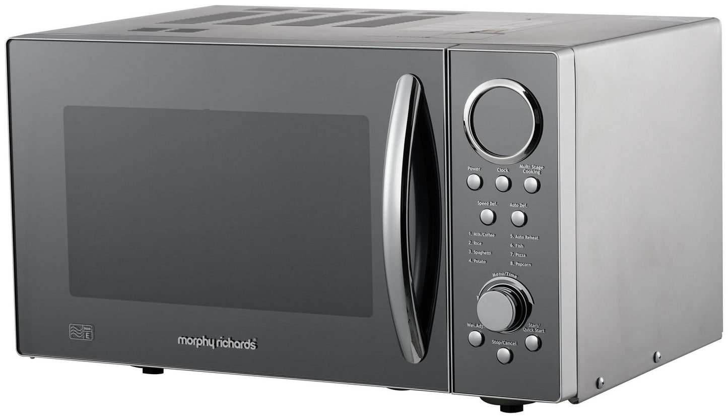 Morphy Richards 900W Standard Microwave - Silver