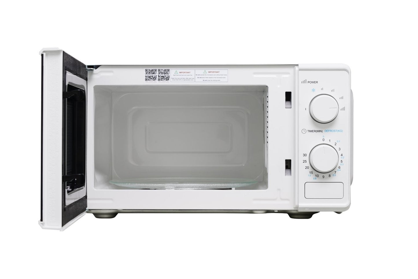 Cookworks 17L 700W Standard Microwave Dial Setting 6 Power Level MM7 - WHITE