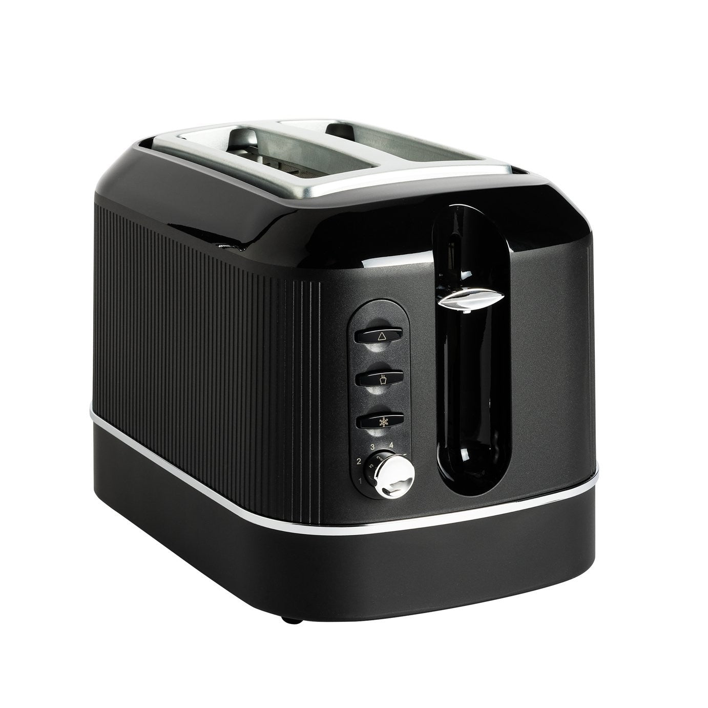 Cookworks Texture Tilly 2 Slice Toaster - Black