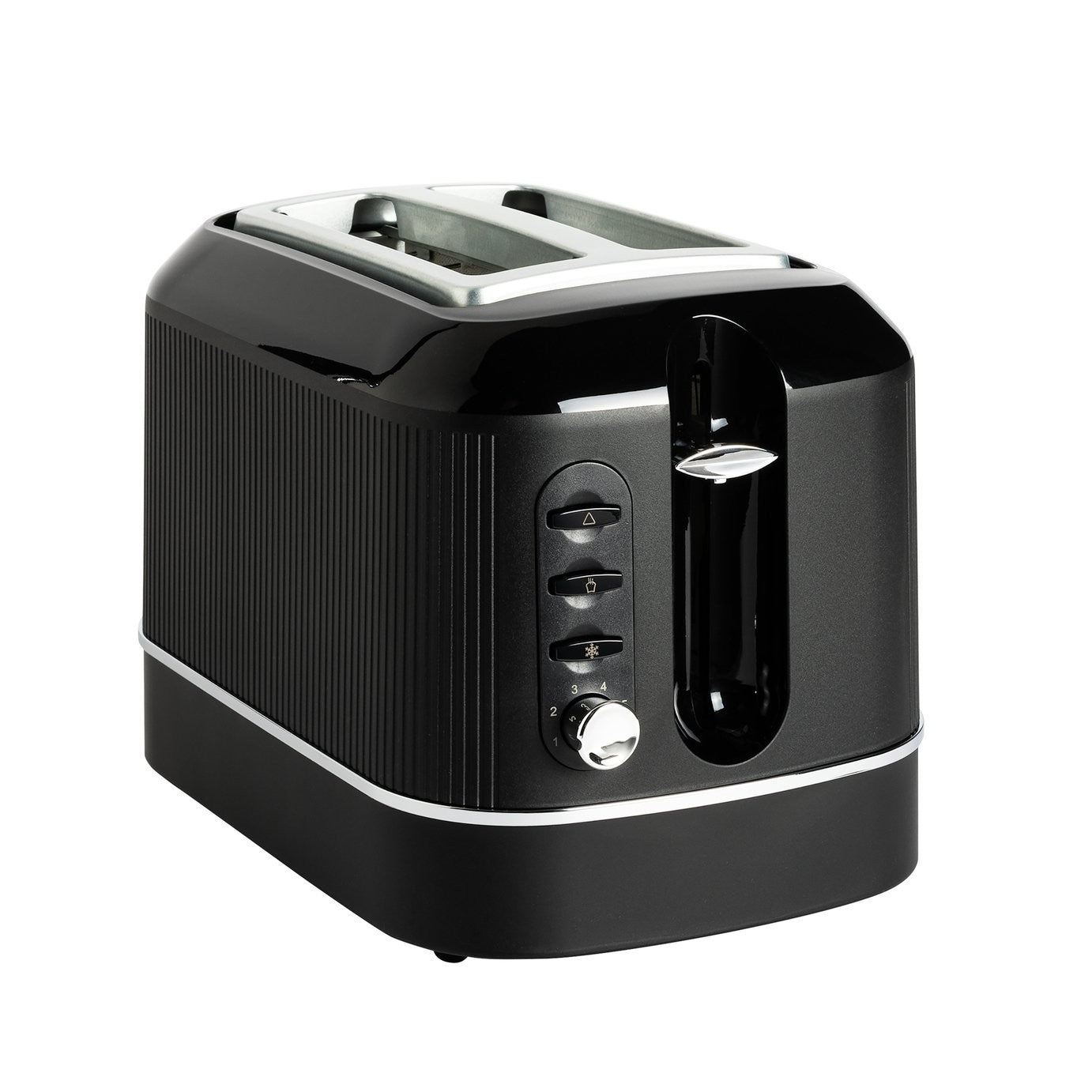 Cookworks Texture Tilly 2 Slice Toaster - Black
