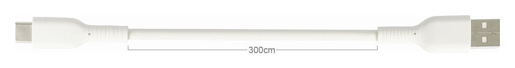 USB-C to USB-A 2.0 3m Charging Cable - White