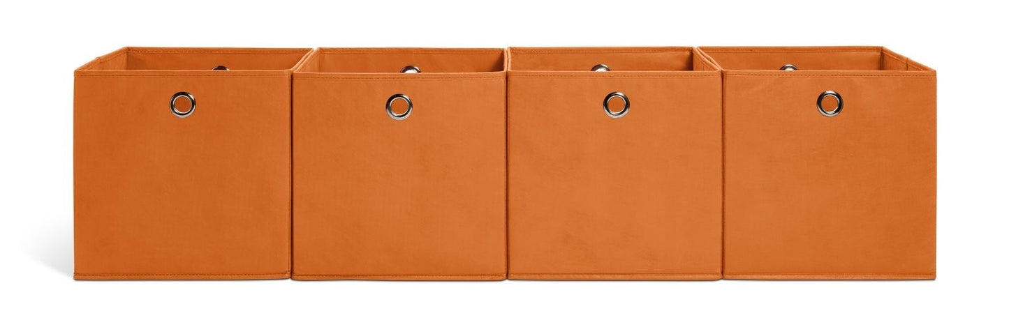 Home Set of 4 Squares Plus Boxes - Orange