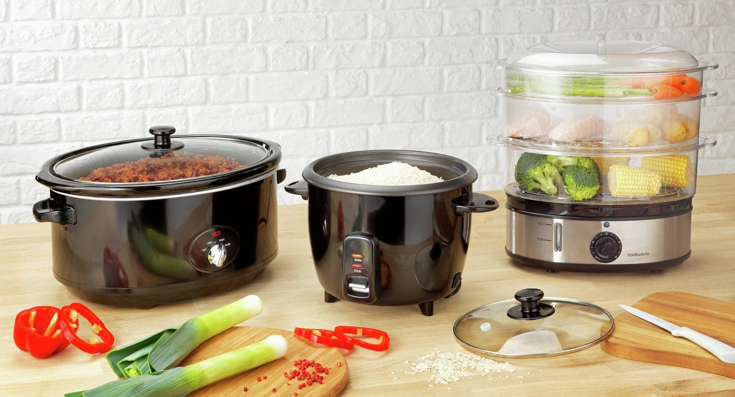 Cookworks 1.5L Compact Slow Cooker - Black