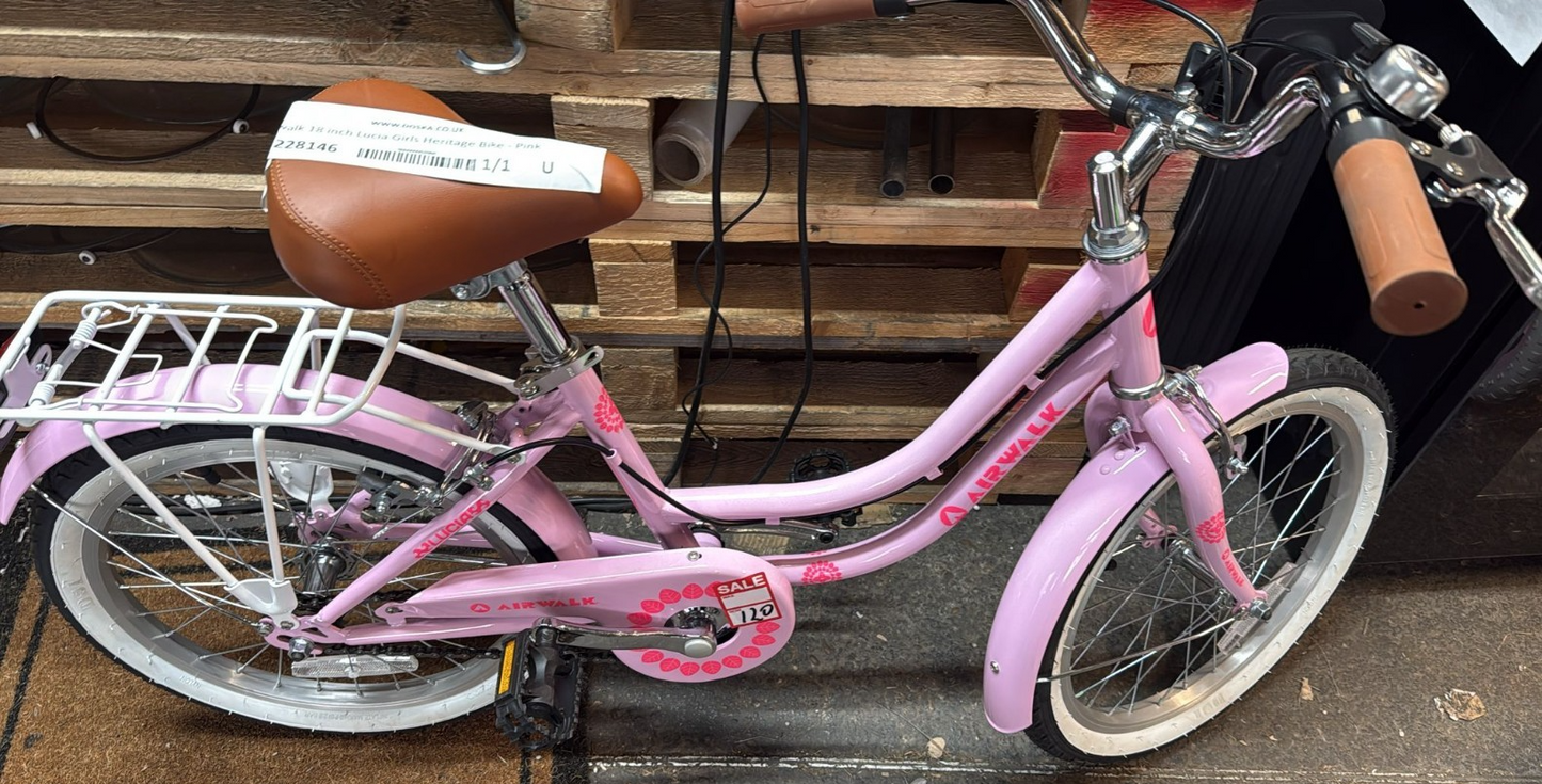 Airwalk 18 inch Lucia Girls Heritage Bike - Pink