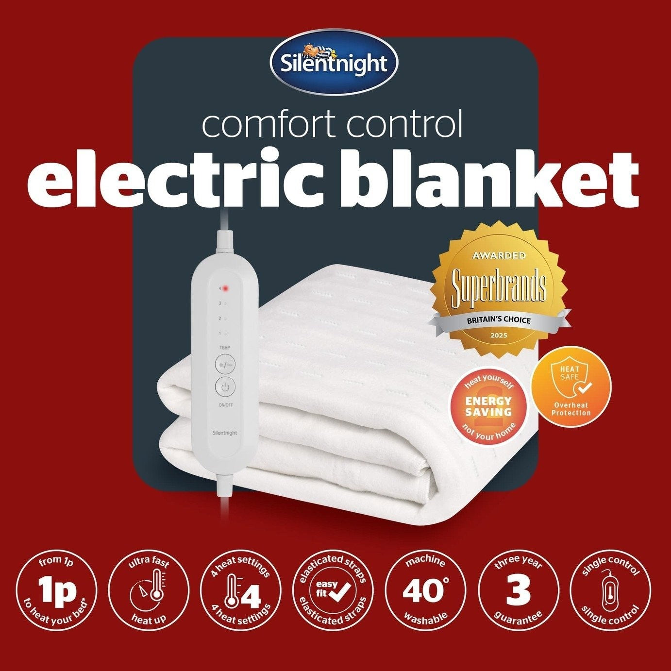 Silentnight Comfort Control Electric Underblanket - Kingsize