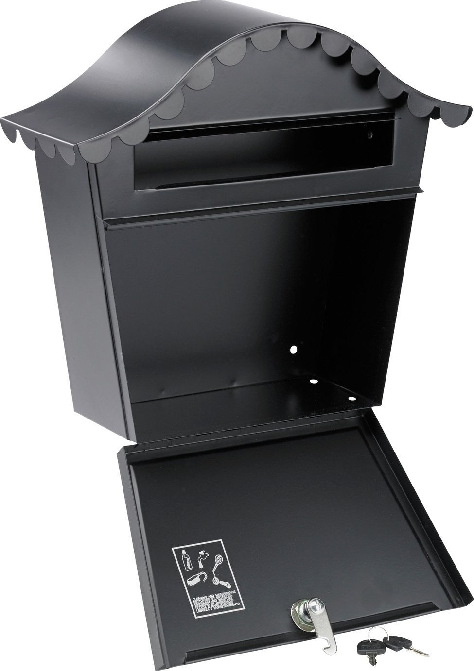 Home Senior Wall Mountable Black Lockable Letter Box