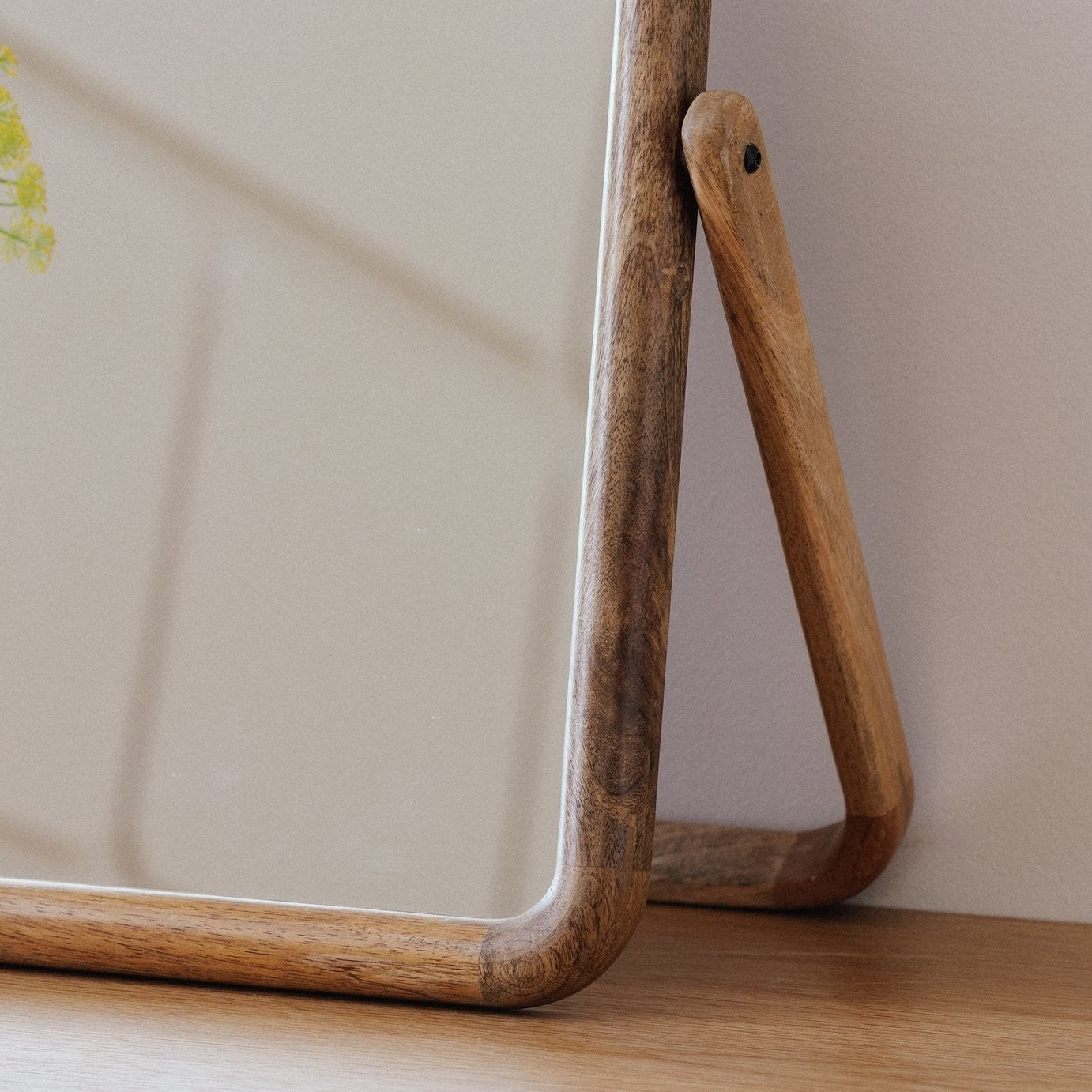 Habitat Chunky Mango Wood Dressing Table Mirror - 53x39cm