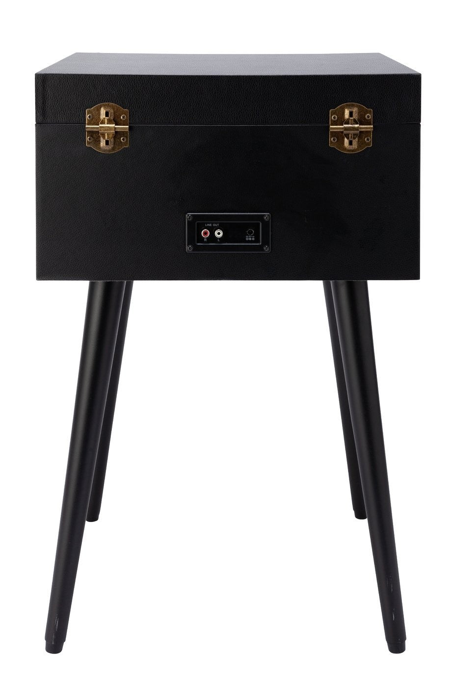 Bush Wooden Bluetooth Turntable Retro Aux Record Player Withs Legs Black 7164138