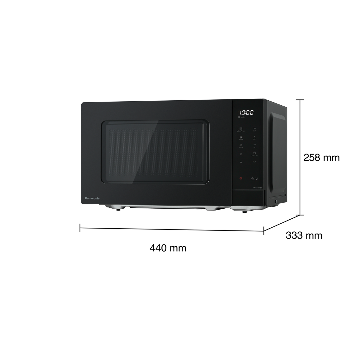 Panasonic NN-ST22QBBPQ 20L 800W Standard Microwave - Black