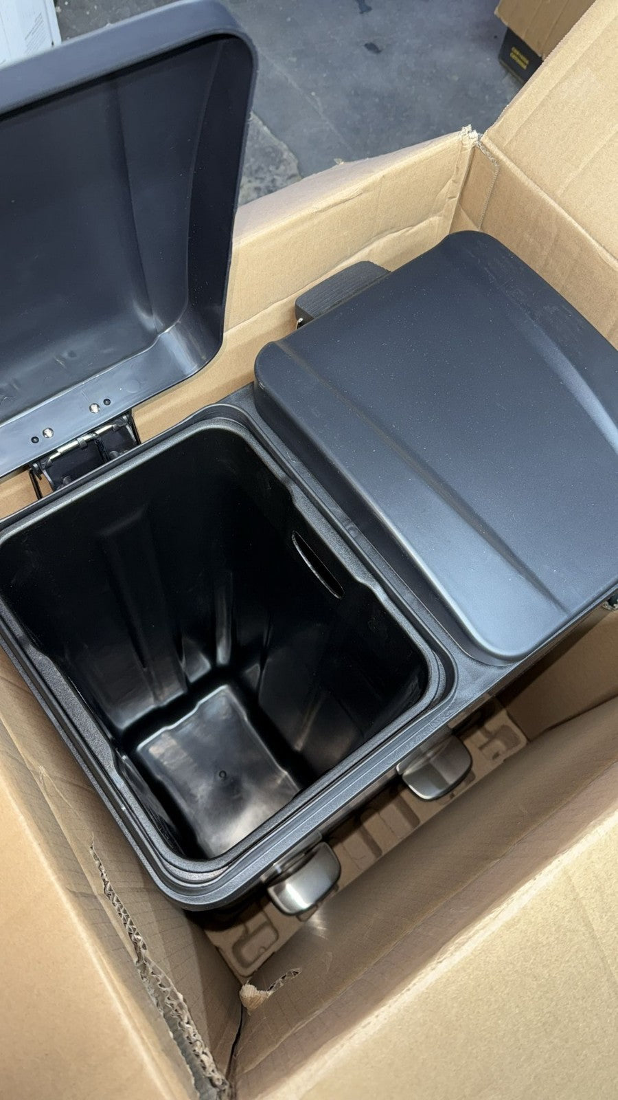 Habitat 55 Litre 2 Compartment Recycling Bin - Steel
