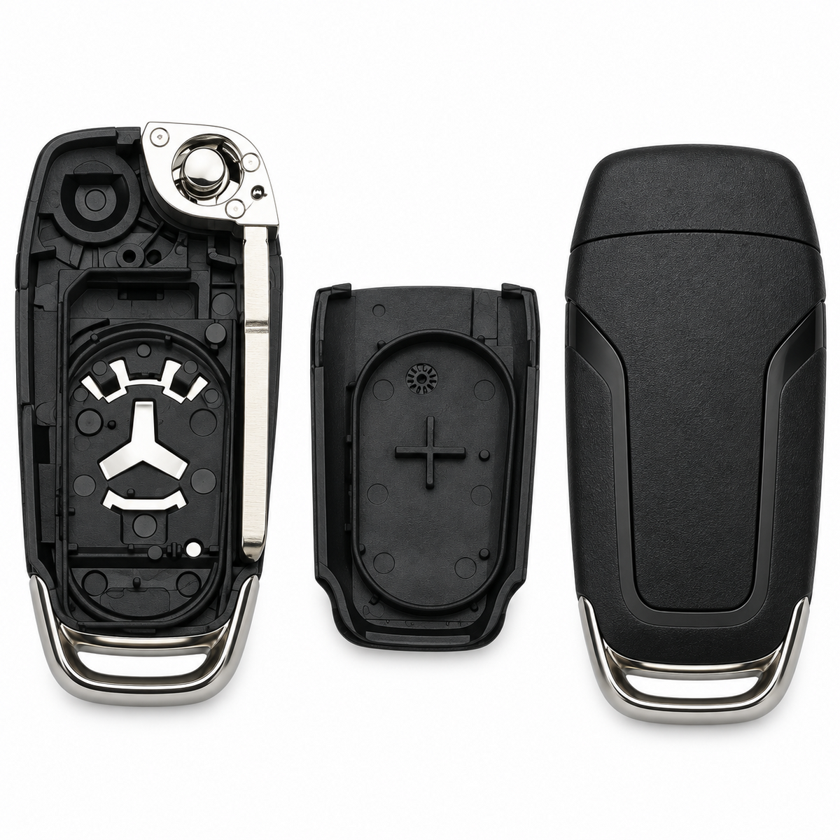 3 Button Flip Remote Key Fob Case for Ford Mondeo MK5 2015–2021 Zetec