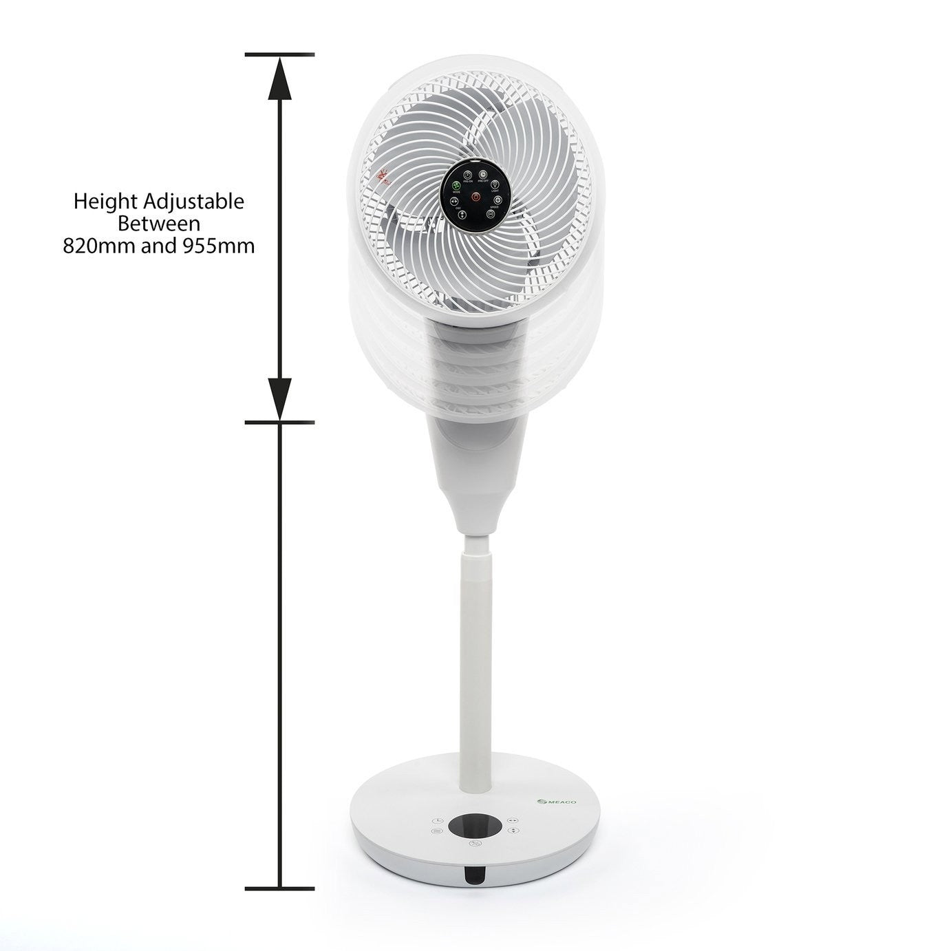 Meaco White Pedestal Fan - 12 Inch