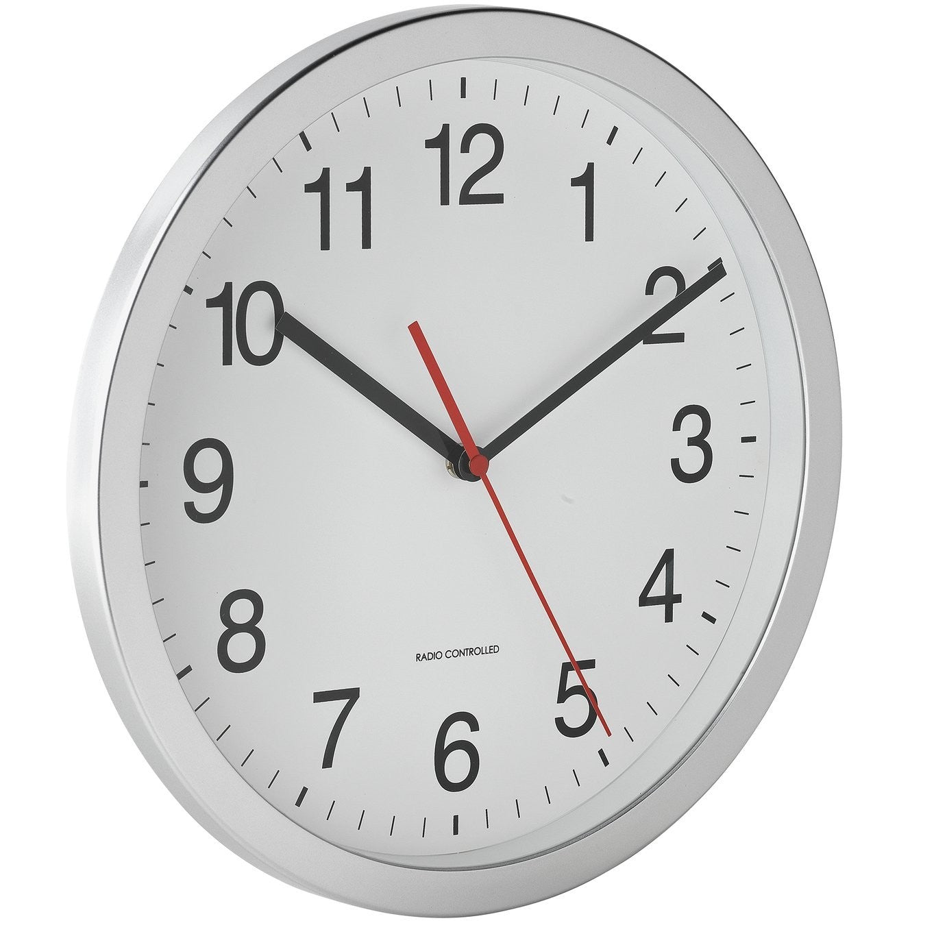 Wall Mounted 30cm Radio Controlled Clock Automatic Updates Battery Powered