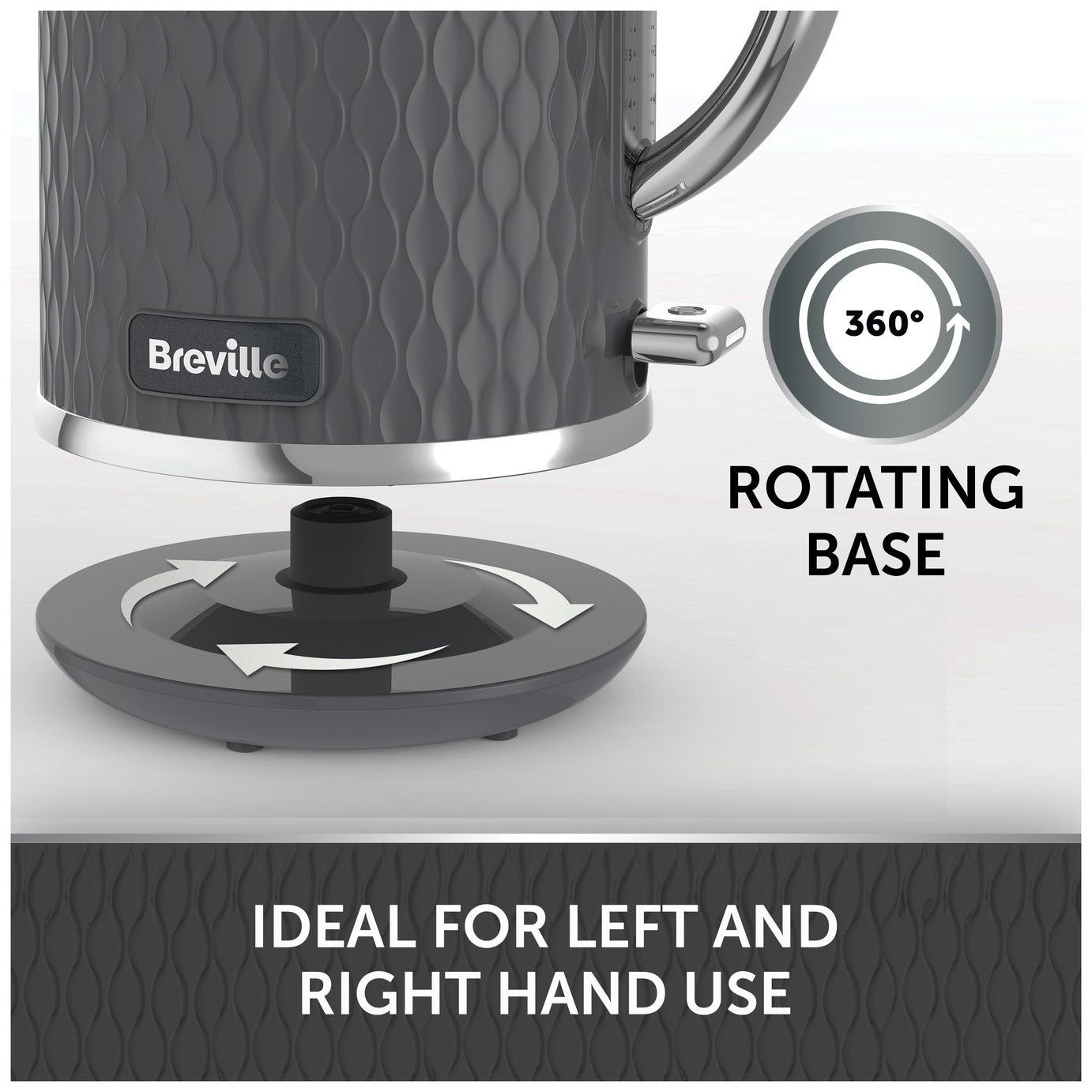 Breville VKT227 Curve Kettle - Grey and Chrome