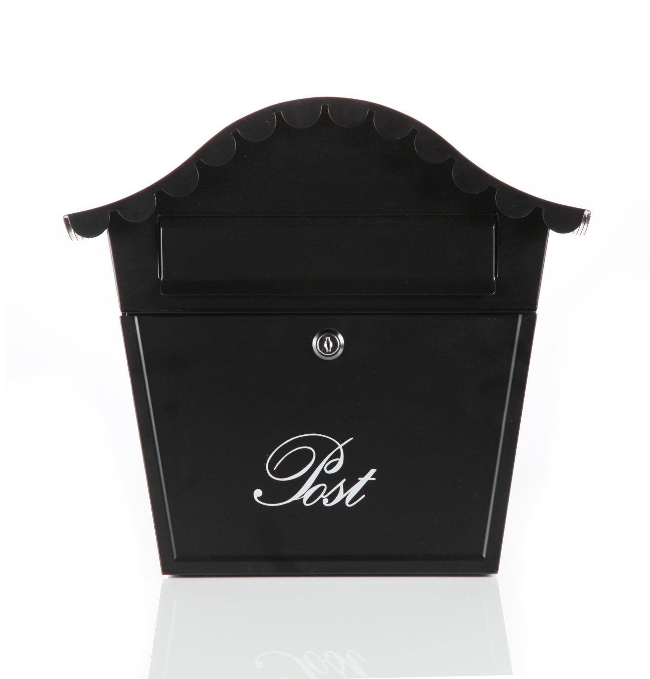 Home Senior Wall Mountable Black Lockable Letter Box