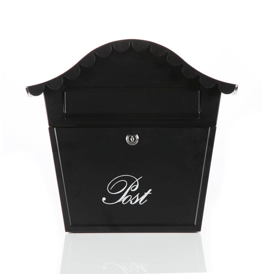 Home Senior Wall Mountable Black Lockable Letter Box