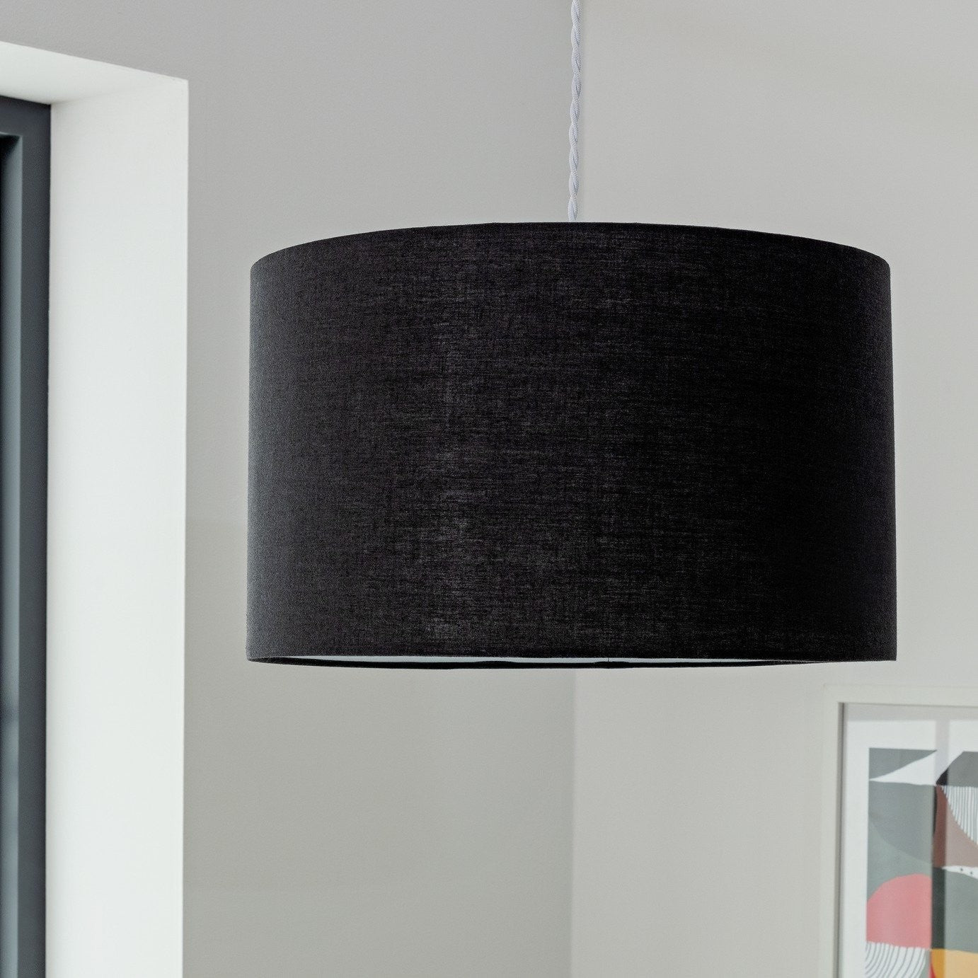 Home Black Easy Fit Lampshade - 40cm