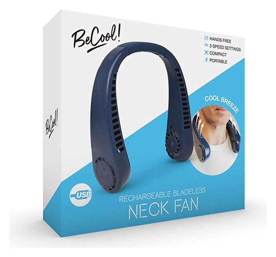 Menkind Bladeless Neck Fan Blue