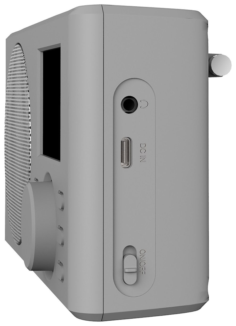 Bush DAB/DAB+ FM Portable Bluetooth Rechargeable Radio -Grey