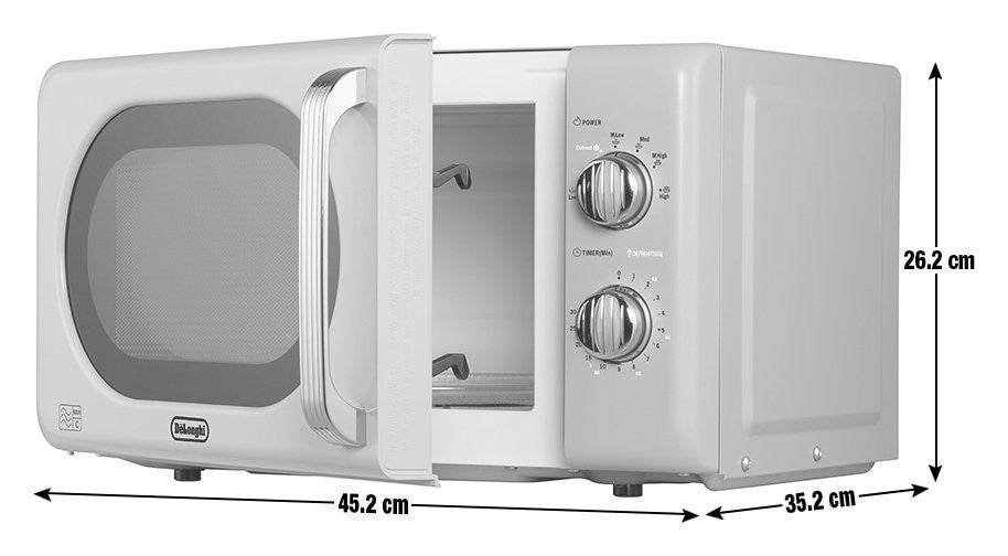 De'Longhi Argento Flora 800W Standard Microwave - Sage Green