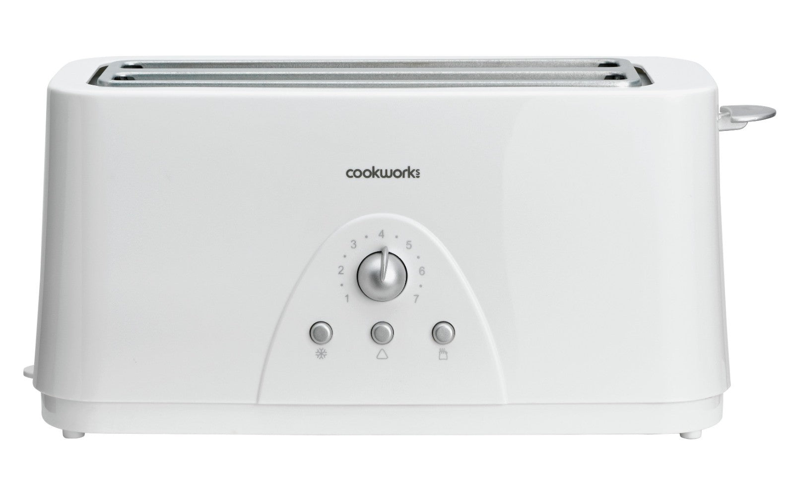 Cookworks Long Slot 4 Slice Toaster - White