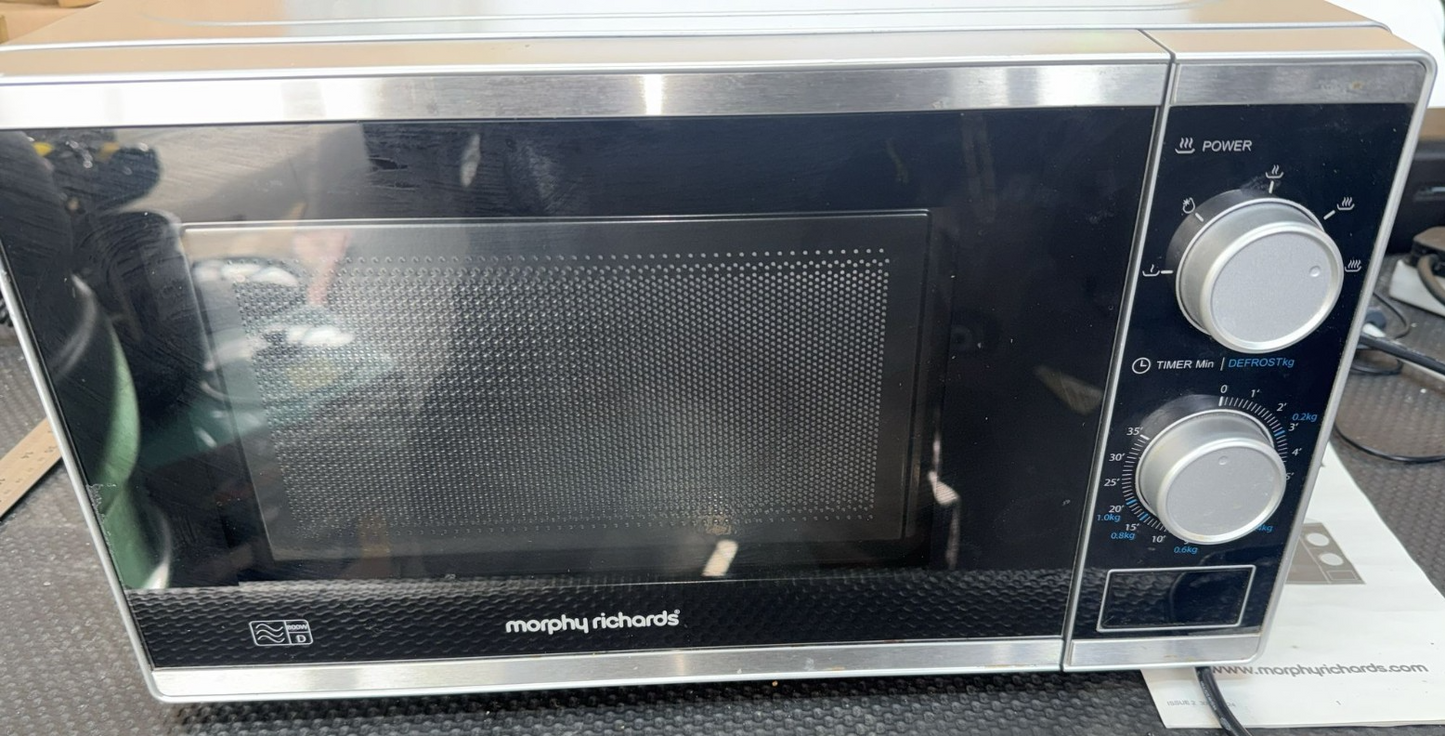 Morphy Richards 20L 800W Solo Standard Microwave (Silver)