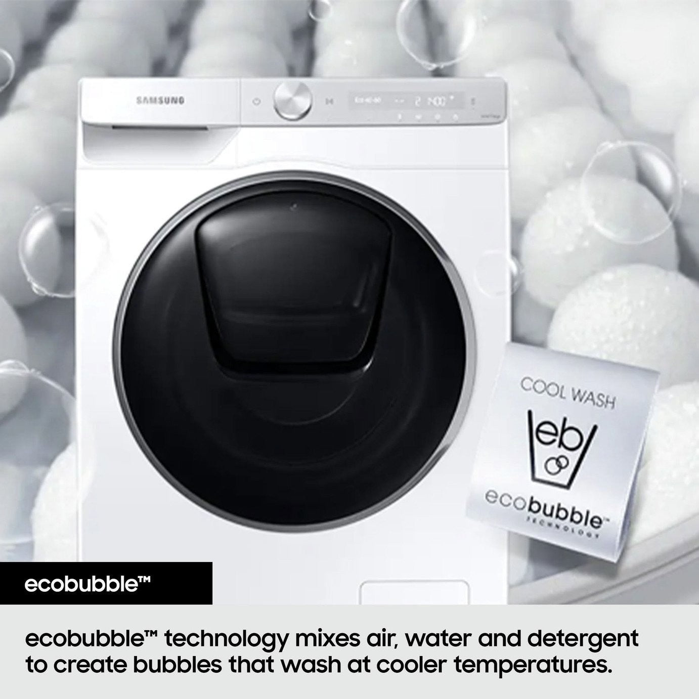 Samsung AI Energy WW90CGC04DAB 9kg Washing Machine - Black