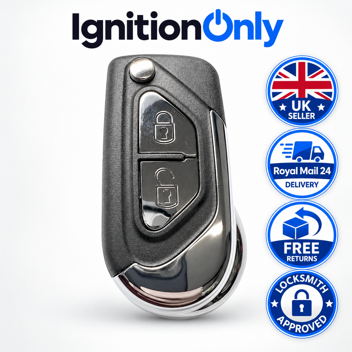 2 Button Flip Remote Key Fob Case Shell for Citroen DS3 2009-2017