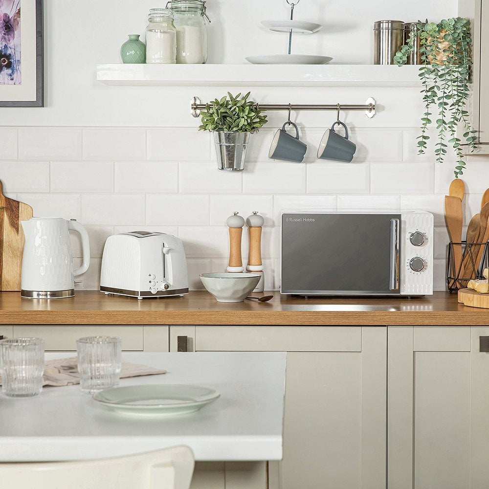 Russell Hobbs RHMM715 Manual Microwave Oven 17L Honeycomb Freestanding 700w
