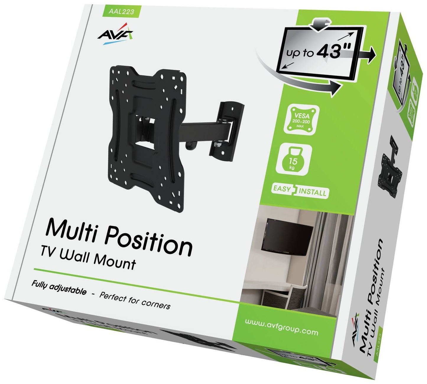 AVF  TV Wall Bracket Standard Multi-Position 43 Inch Wall Mount AAL223 9408586
