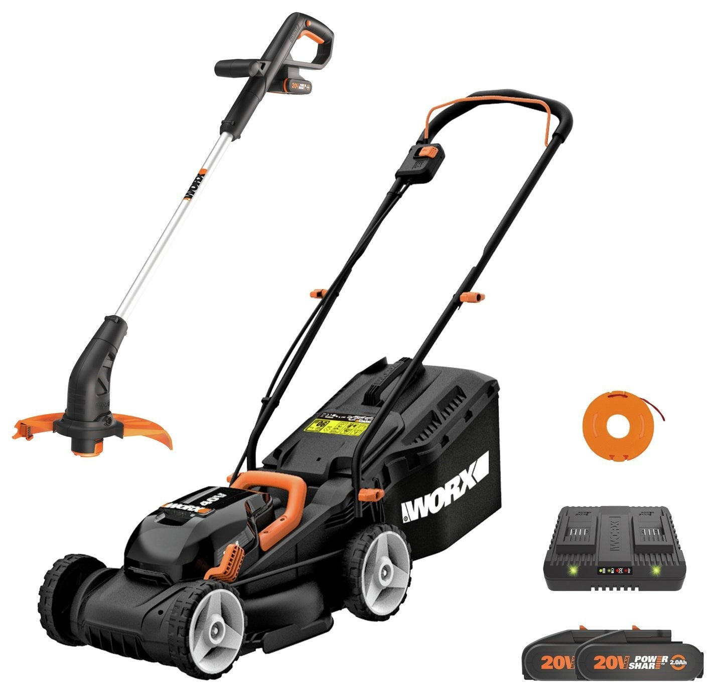 Worx Cordless 34cm Rotary Lawnmower (Read Description)