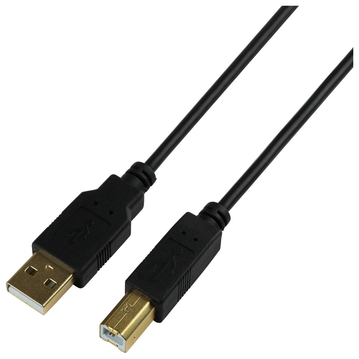 1.8m USB 2.0 A-Male to B-Male Computer Cable - Black