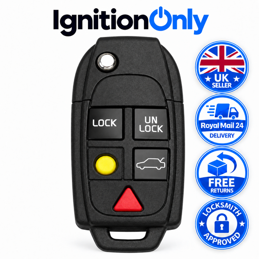 5 Button Flip Remote Key Fob Case Housing for Volvo S60 S80 V70 XC70 XC90
