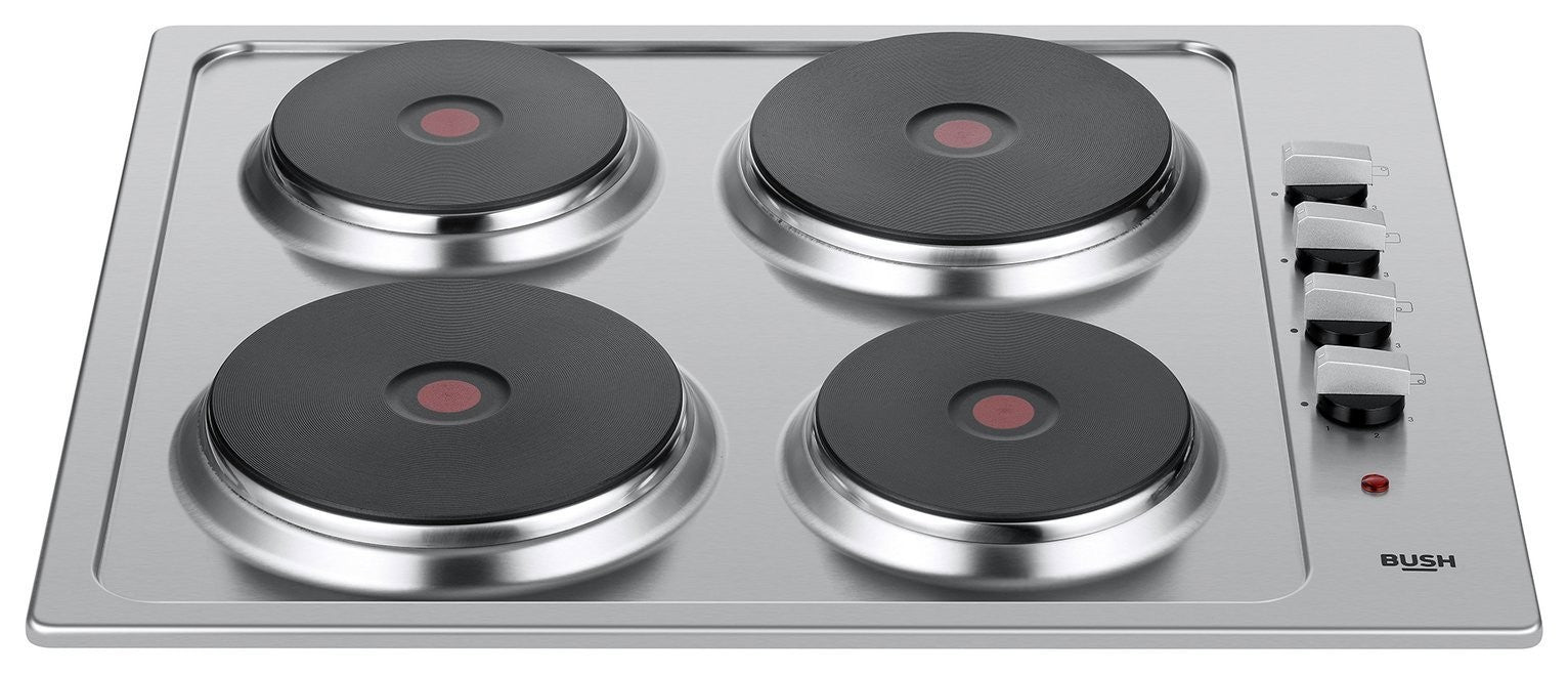 Bush RL60SPH Electric Solid Plate Hob - Stainless Steel