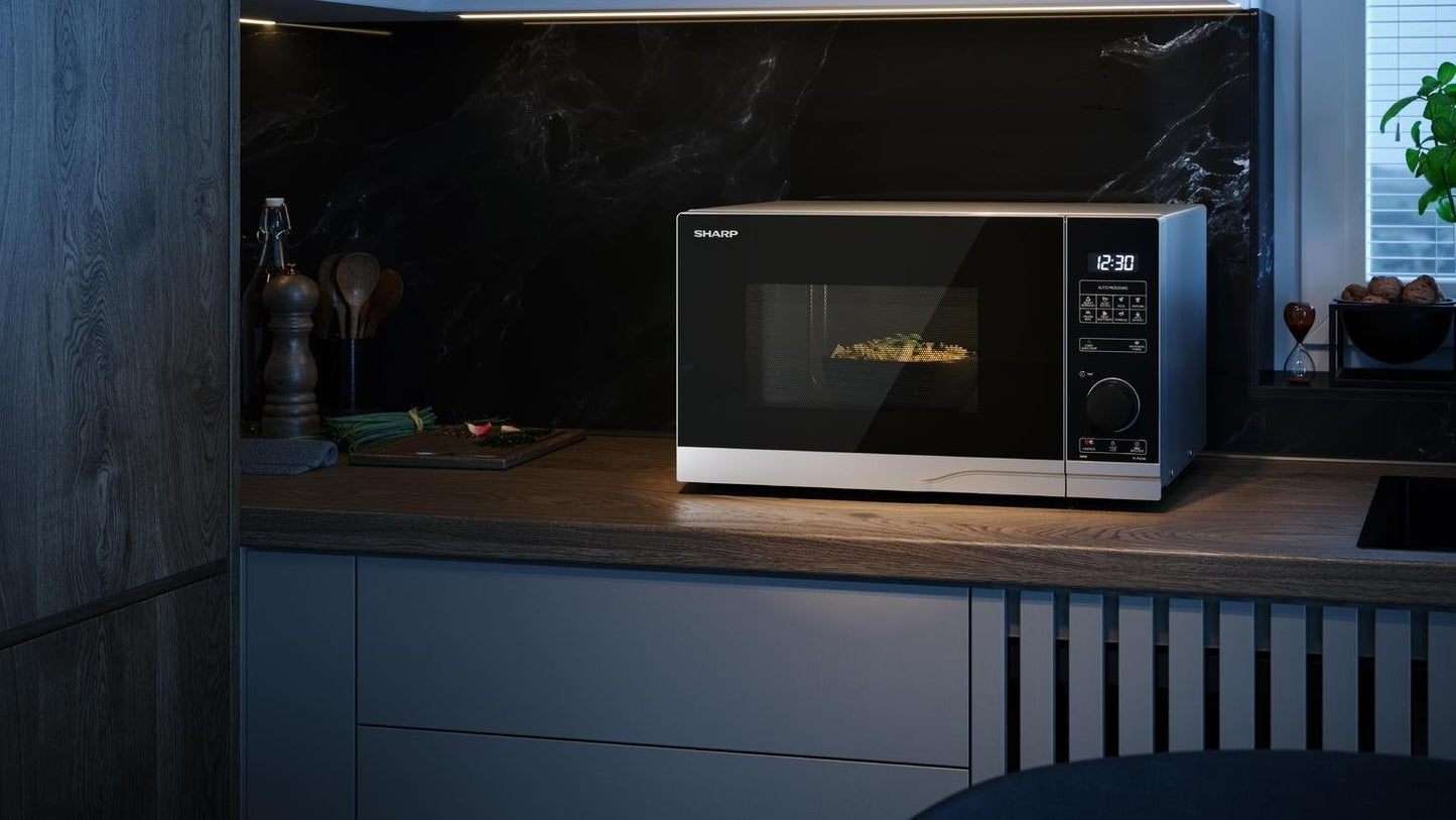 Sharp 900W Standard Microwave YC-PS254AU-S - Silver
