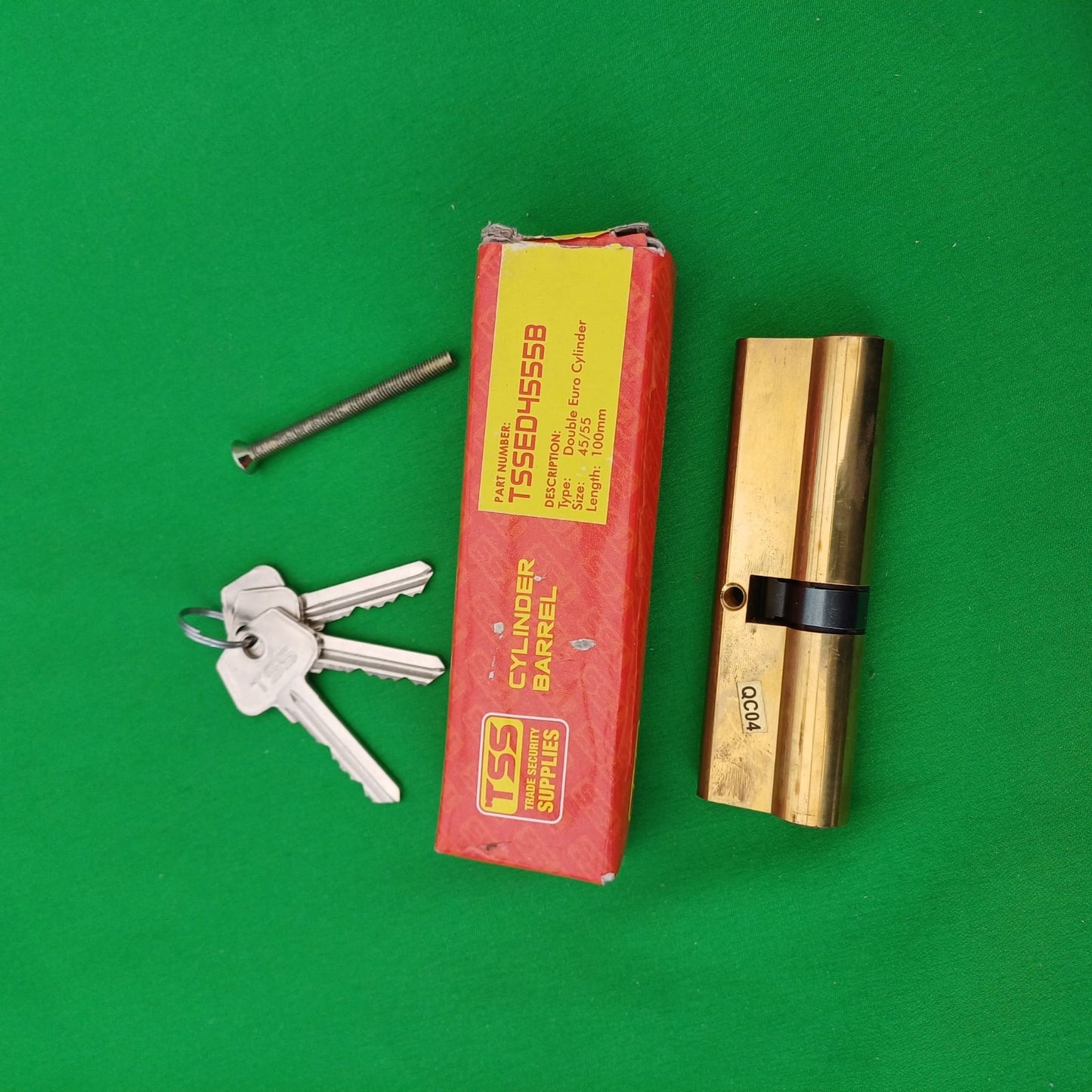 TSS Cylinder Barrel Lock & 3 Keys 45mm x 55mm   x100