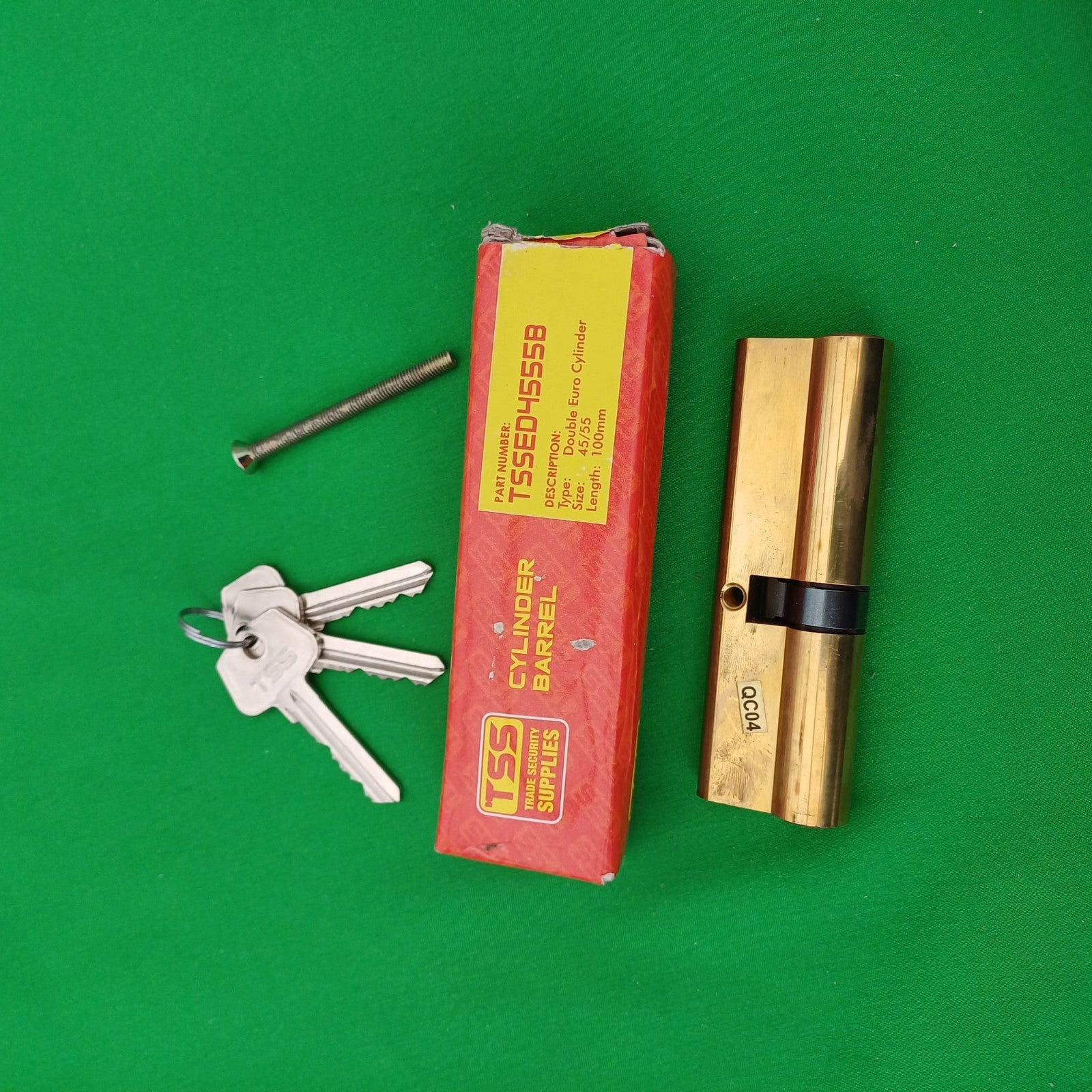 TSS Cylinder Barrel Lock & 3 Keys 45mm x 55mm   x100