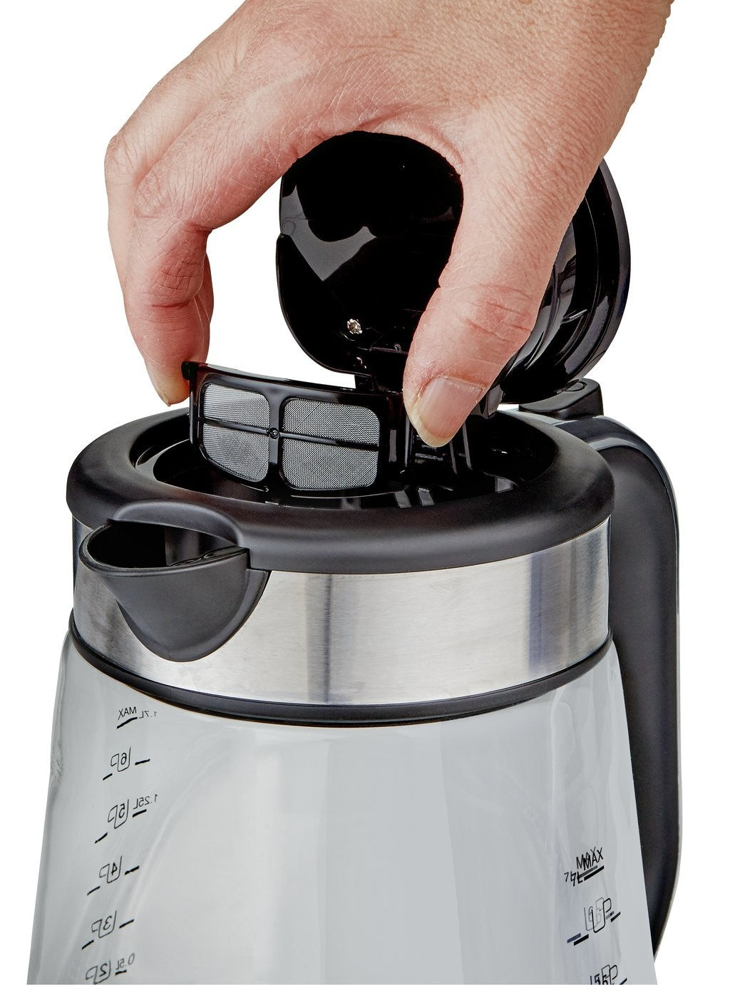 Cookworks Variable Temperature Glass Kettle - S/Steel