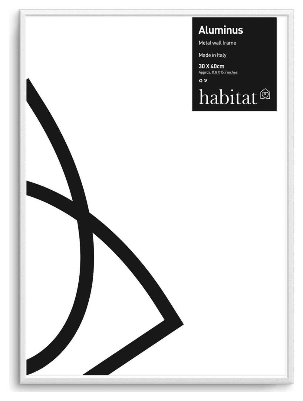 Habitat Aluminus White Metal Picture Frame - 30X40cm