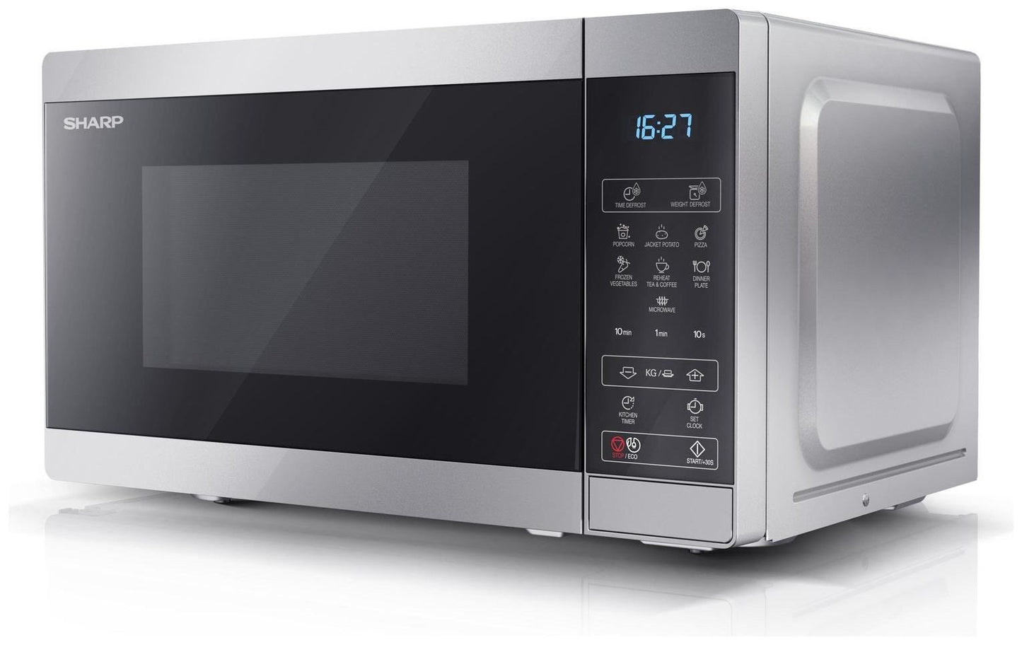 Sharp 800W Standard Microwave YC-MS02U-S - Silver