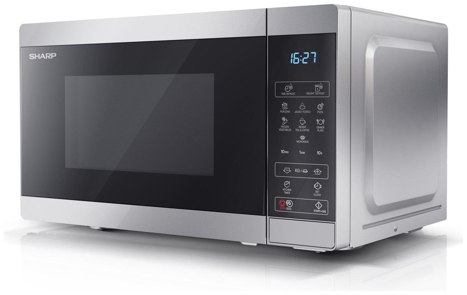 Sharp 800W Standard Microwave YC-MS02U-S - Silver