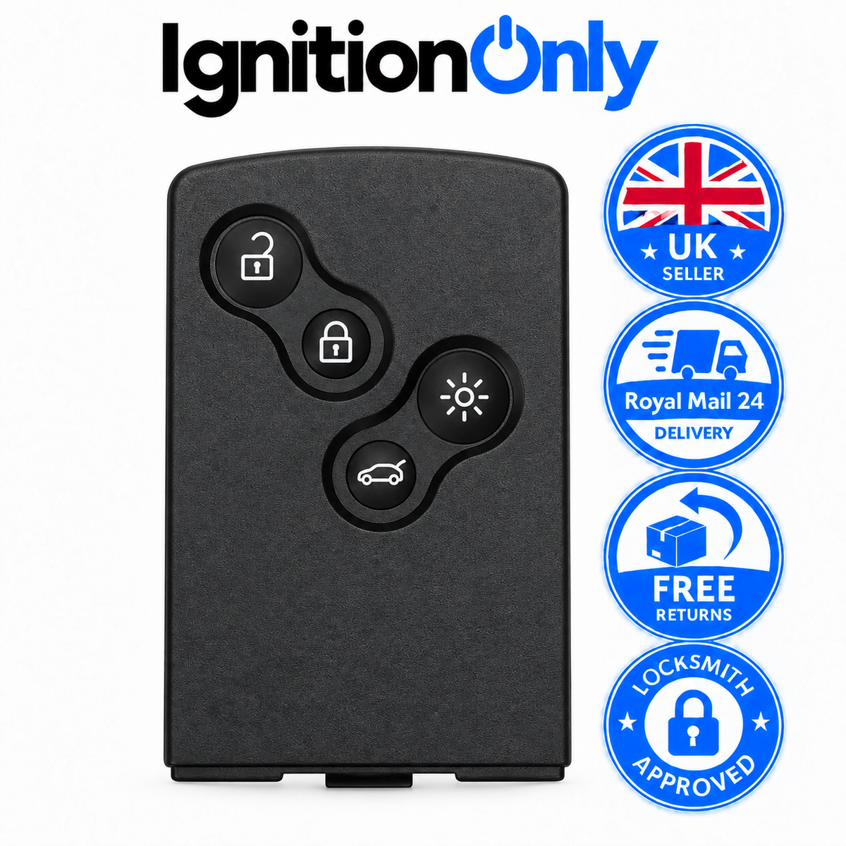 433MHz 4A PCF7953 Remote Car Key Fob for Renault Clio IV Captur