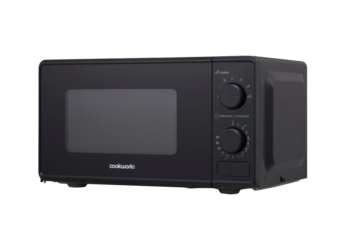 Cookworks 17L 700W Standard Microwave Dial Setting 6 Power Level MM7 - Black