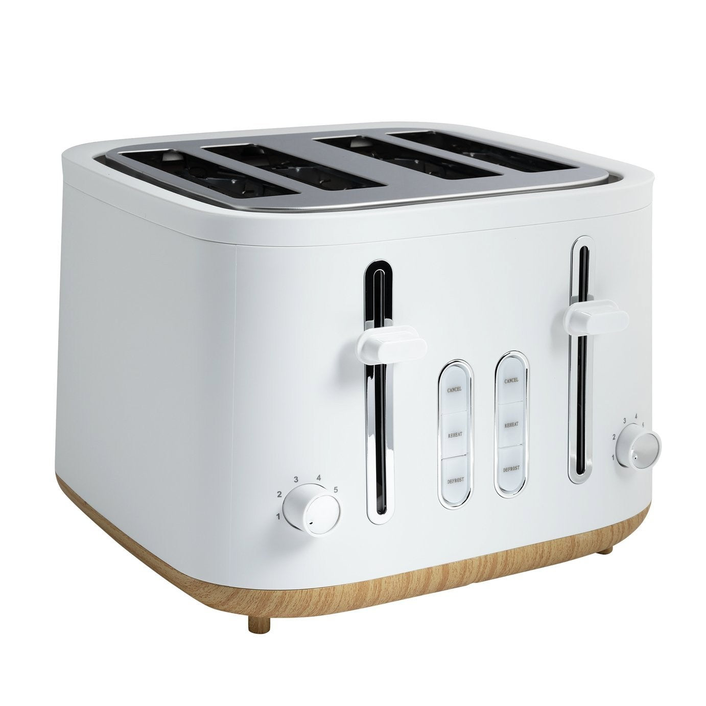 Cookworks T3225BE Scandi Style 4 Slice Toaster - White